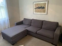 Large Couch with Moveable Ottoman