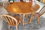 Dining Table and 4 Chairs, English Oak.