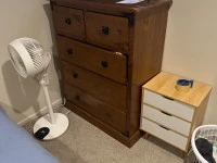 Queen bed and base, Dresser