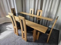 Dining table and 6 chairs, 6 dining chairs