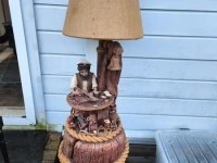 Vintage Asprit Brother 1980's Nautical Theme Sea Man Fisherman Lamp