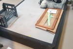 Double Domino Baxter Black Drawer Base, Small Vintage Glass Doors, 2 M...