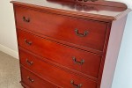 Vintage Red Mahogany Tall Boy 12367