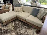 L shape sectional sofa with chaise, chaise extension length including ...