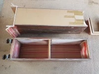 Tall distressed style shelves
