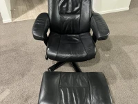 Small leather recliner