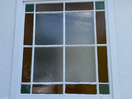 Original Stained Glass Villa Porch window