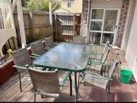 Outdoor table and 8 chairs