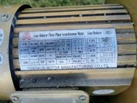 Electric Motor with Reduction Gearbox