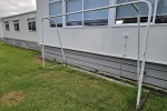 2 x metal soccer goals 3.6mtrs long by 2mtrs high by 1mtr wide weighin...