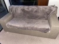 5 seat corner piece Lounge suite, 2 seat sofa, Coffee table, 8 seat di...