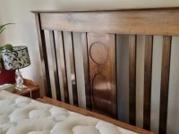 Antique Edwardian Oak Double Bed