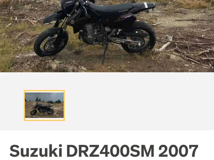 Motorcycle Suzuki Drz400sm 2007