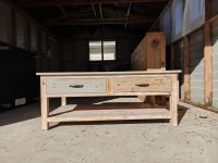 Recycled fir tree coffee table