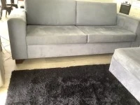 Blue/grey two seater + two and a half seater + ottoman