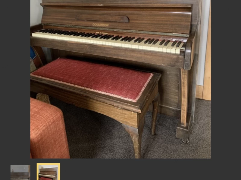 Moderate size Collinson upright piano
