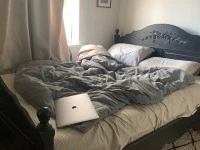 Double Bed, Small Shelf, Student Desk with frame, Student Desk with fr...