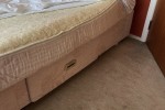 2-piece Divan-style queen bed base with drawers (2), Waterbed bladder ...