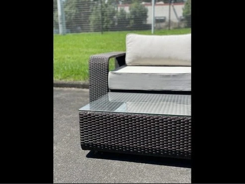 Aluminium and Rattan Sectional Outdoor Lounge Suite