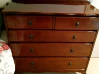 Tall boy, dressing table, bedside tables