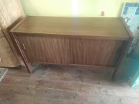 ## vintage mid century wooden sideboard ##
