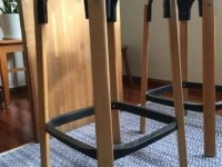 Solid American Oak Bar Leaner Set