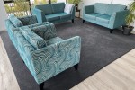 Turquoise 4 peice Danske Mobler Lounge Suite 2 x 3 seater and 2 x 1 se...