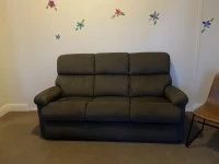 Lounge suite - 3 seater sofa and 2 lazy boy chairs