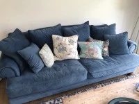 Early Settler Lisette 3.5 Seater Velvet Sofa Celeste Indigo