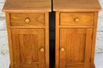 2 x BEDSIDE TABLES -PINE- SOLID WOOD - GOOD CONDITON (2)