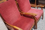 2 red chairs