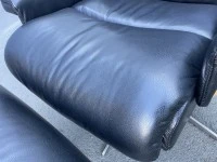 LA-Z-BOY Full Leather Recliner And Footstool