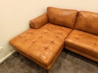 Luca Hendrix II Leather sofa 3 seater