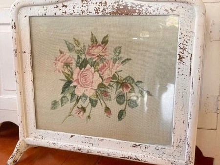 Rose cross stitch fire screen - so very French Provincial *C my other ...