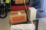 8 x standard moving boxes, Lounge chair, television, computer monitor