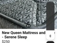 Queen size mattress and bed base