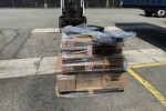 Boxes, arm chairs, various personal goods, artwork ~7 cu m total