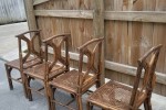 4x vintage rattan chairs - small
