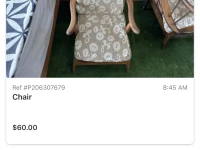 Two seater small wooden couch, Chair