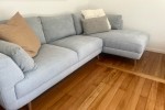 Nick Scali Sofa 2.5 seater & chaise - Arctic Blue