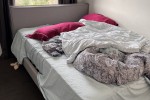 Queen bed, king single bed (2), fridge, washing machine, dryer, tv and...