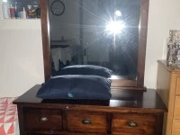 1 bedside table, Double Door Fridge, 2 Dressing Mirror, 2 Queen Bed, 1...