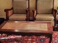 3 seater sofa, Armchairs x2, Coffee Table