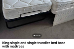 King single bed with trundle