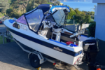 Motor boat Reflex 5.5m on road legal trailer single axle