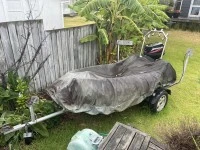 Inflatable Boat and Trailer