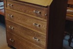 Honey Oak Writing Desk - Art Deco.