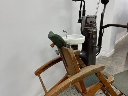 Lot #32 Antique dentist’s Chair and Pedestal