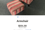 Chair, Footstool, Chair