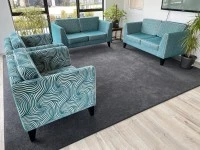 Turquoise 4 peice Danske Mobler Lounge Suite 2 x 3 seater and 2 x 1 se...